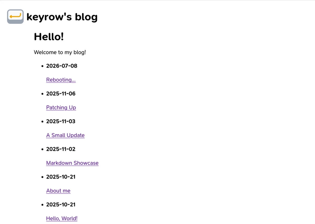 old homepage